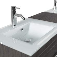 Mobile bagno a terra Vitro Modern con lavabos in vetro antracite venato
