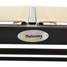 Dondolo d Giardino 2 Posti in Metallo e Tessuto Traspirante Outsy Beige