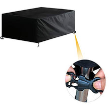 AWNIC Copertura Tavolo da Giardino Telo Copri Tavolo Sedie 4 a 6 Posti Impermeabile Design Antivento 170X95X75cm
