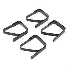 Fransande - Confezione di 8 clip per tovaglia in acciaio inox, clip per tovaglia da picnic, colore: Nero
