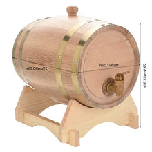 5L Botte di Rovere, Botte di Vino con Rubinetto, per Vino, Brandy, Whisky, Tequila