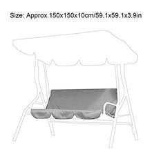 Caredy Telo di Ricambio, Cuscino per Altalena, Tessuto Impermeabile per Esterno con Cuscino per Altalena da Giardino, Seduta per Amaca, 150x150x10 cm (Fodera per Cuscino Grigio)