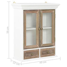 Armadietto Bianco 49x22x59 cm in Legno Massello
