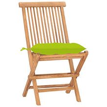 vidaXL Set da Pranzo Giardino Pieghevole 3 pz Cuscino Massello di Teak