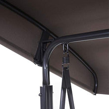 Mendler Dondolo da Esterno a 2 posti HWC-F89 Acciaio Tessuto Antracite Beige