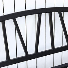 Panchina 2 Posti da Giardino 128x56x86 cm in Metallo Nero