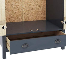 FAMIROSA Armadio a 2 Ante Hill Range Grigio 89x50x170cm Massello di Pino