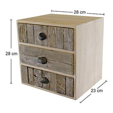 EliteKoopers - Cassettiera a 3 cassetti effetto legno con maniglie a ghiaia per accessori