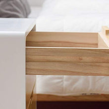 WALNUTA Comodino dal Design Semplice e Moderno a Tre cassetti, Mini armadietto da Camera da Letto in Legno massello da Comodino