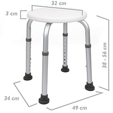 PrimeMatik - Sgabello per Vasca da Doccia Altezza Regolabile 32cm