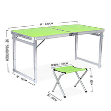 Rund Tavolo da Campeggio Pieghevole 4FT 1.2 M Tavolo da Picnic Regolabile in Alluminio per Cucina da Interno E da Esterno, Cucina, Ristorazione, Buffet E Giardino(Color:Verde)