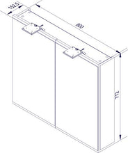 Fackelmann Lima - Armadietto con Specchio, 80 cm