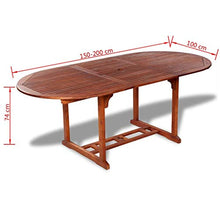 vidaXL Legno di Acacia Tavolo da Esterno Estendibile Tavola Arredo da Giardino