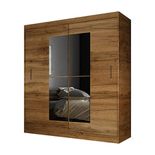 Selsey Vaniva - Armadio - 2 ante scorrevoli - rovere lancaster - 180 cm - con specchio