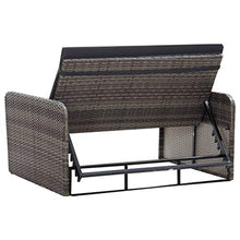 SKM Set Divani da Giardino 2 pz con Cuscini in Polyrattan Grigio (29kg)