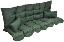 lyrlody- Coprisedile per Altalena a 4 Posti Verde, Cuscino per Dondolo Esterno con Schienale + 2 Cuscini Laterali, 180 x 100 x 12 cm