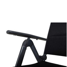 Chicreat Korfu - Sedia pieghevole in alluminio, 67 x 59 x 114 cm, colore: Nero