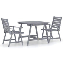 FAMIROSA Set da Pranzo da Giardino 3 pz Legno Massello di Acacia Grigio