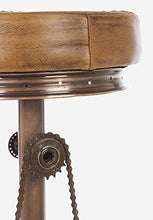 BIZZOTTO Sgabello da Bar H80 cm in Acciaio Seduta in Vera Pelle Cycle Rame