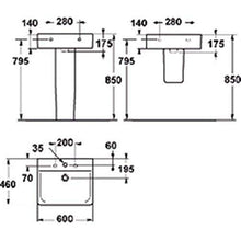 Ideal Standard Connect Cube - Lavabo Bianco; A 1 Foro, Con Troppopieno; 60