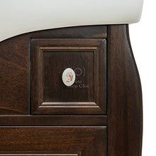 Shop Chic Mobile Bagno 105 cm Marrone Noce Scuro Arte povera con Ante e cassetti