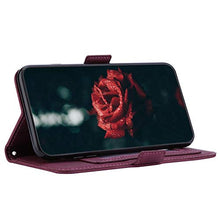 ikasus Cover Compatibile con Samsung Galaxy A51 Custodia Motivo Floreale Custodia a Portafoglio in Pelle PU con Cavalletto e Custodia a Libro,Rosso