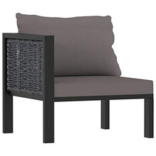 SKM Set Divani da Giardino 8 pz con Cuscini in Polyrattan Antracite (57.22kg)