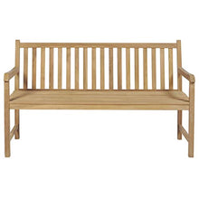 vidaXL Panca da Giardino con Cuscino Verde 150 cm in Legno di Teak