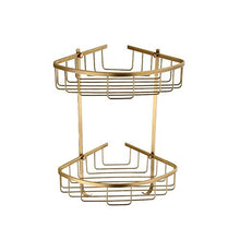AGGF Portaoggetti per Doccia da Bagno Rame Antico Bagno Triangolo Cesto Mensola per Bagno Doppio treppiede per Bagno