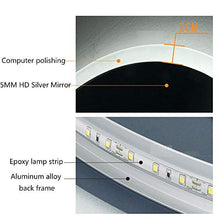 Specchio da Bagno Rotondo a LED Illuminato, appoggio con Touch a Parete, Luce Bianca Naturale 60 / 70cm