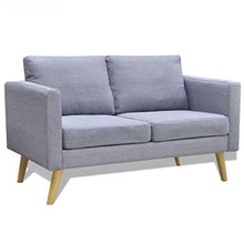 FAMIROSA Set Divani a 2 e a 3 Posti in Tessuto Grigio Chiaro-2193