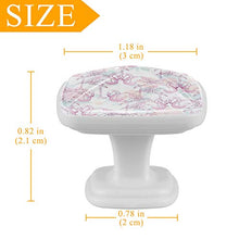 Ibisco e fenicottero 4 PCS Pomelli per Porta, Pomolo per Mobile, Pomelli per Mobili con Viti, Maniglia per Armadietto, Pomelli per Porta, Pomelli per Cassetti per Porta, Armadio, Cassetto e Credenza