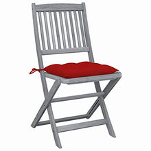 vidaXL Sedie da Giardino Pieghevoli 2 pz con Cuscini Massello Acacia
