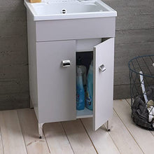 Kiamami Valentina LAVATOIO 50x50 COLORE GRIGIO PERLA OPACO CON MOBILE DUE ANTE