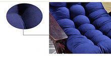 Cuscino reclinabile per esterni, per interni, morbido, tappetino per divano spesso e antiscivolo, per sedia da giardino, 48 x 170 x 8 cm, colore: nero