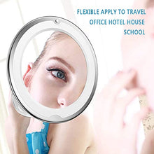 YQ&TL Specchio cosmetico a LED Specchio da Barba Ventosa LeggeroSpecchio da Bagno Ruotato 360 ° Adatto per Famiglia e Viaggi 10x