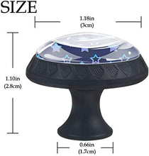 Motivo a stelle blu navy Pomelli per Porta Set di 4 Pomelli per Mobili Manopole per Cassetti Cucina Armadio Vetro