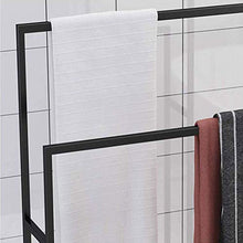 Y-only Porta Asciugamani a piantana Nero, Porta Asciugamano da Terra con 3 Braccia, Porta Asciugamano da Terra, Resistente, Robusto e Resistente alla ruggine black-65x20x110cm