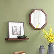 WLABCD Specchio, Bagno, Montaggio a Parete, Specchio da Muro, Specchio per Trucco, Strimbotteria, Vanity a Muro Vanity in Legno Octagono in Legno Octagono Appeso Nordic Semplice Rasatura