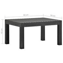 FAMIROSA Set Divano da Giardino 2 pz con Cuscino in PP Antracite