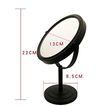 SPPTY Specchio a Doppia Faccia da controsoffitto Specchio ingranditore a Rotazione HD a 360 ° (5 Pollici/Nero Opaco)