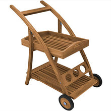 Teako Design - Carrello portavivande Teramo con 2 ripiani + vassoio