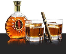 Ytrew 2 - Bicchiere da whisky con porta sigari, 320 ml, stile antico, con supporto per sigari