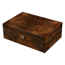TYUIOO Desktop Cigar Humidor, Cedar & Cigar Box di stoccaggio Bene Seal Design con Vassoio e divisore Regolabile, Vetro igrometro e umidificatore Rettangolo, Tiene 25-50 Sigari