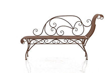 Panchina stile romantico Winnipeg ferro 156cm ~ colore marrone antico