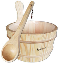 Demmelhuber, Set per sauna, 3 pezzi, inserto in plastica, mestolo per sauna, cazzuola per sauna