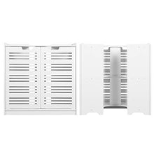 Mobiletto del bagno a doppia porta, Impermeabile Armadietto in Legno Mobile per Il Bagno con 2 Ante e 2 Ripiani, 60x30x60 cm, Bianco