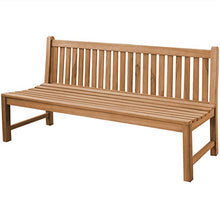 Panchina da giardino Ascoli in legno massiccio senza braccioli