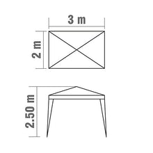 VERDELOOK Gazebo con Struttura in Ferro e Copertura in polietilene, 2x3 m, Bianco