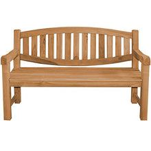 Bergamo - Panchina da parcheggio XXL, in legno massiccio di teak, extra forte